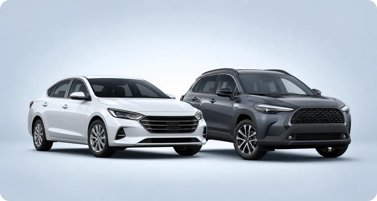 Dois carros protegidos por seguro auto